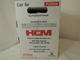 Hitachi Cable America Plen Wh 39419 8 Wh2 Cat5e Plenum White 1000ft