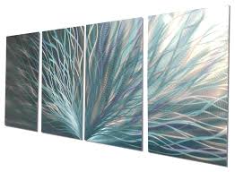 Radiance Mint Metal Wall Art Abstract