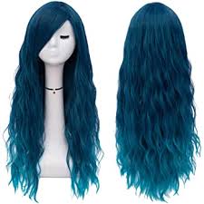 Arabella human hair wigs long straight full lace wig 180% density. Amazon Com Mildiso Long Blue Wigs For Women Fluffy Curly Wavy Cosplay Costume Wig With Bangs M062b Beauty