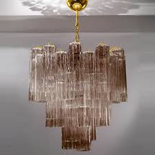 Glass Star Chandelier Brown Smoked