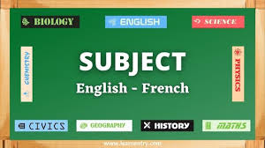 subject voary words in french and