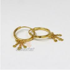 916 gold las bali dangling earrings