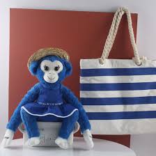soft plush blue monkey stuffed