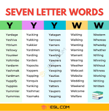 7 letter words 3000 words with 7