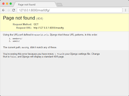 django 404 page not found