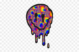 trippy melting face gif free