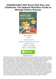 Nestor Download Pdf Renal Diet Plan And Cookbook The