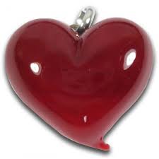 Murano Glass Dark Ruby Red Heart