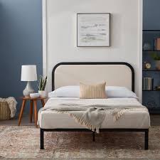 Metal Bed Frame With Rounded