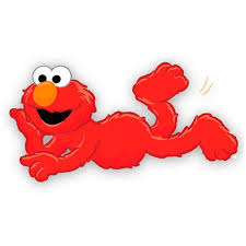 Kids Wall Sticker Elmo Lying Down