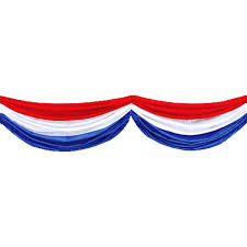 red white blue fabric bunting 4th