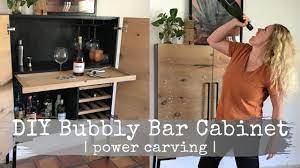 diy bubbly bar cabinet power carving