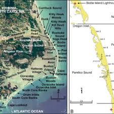 Map Summarizes The Shoreline Change Data For Pea Island