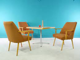 mid century dining table and chairs