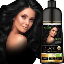 Dying a full head of hair with a permanent treatment can lead to flat, uniform color. Amazon Com Herbishh Hair Color Shampoo For Gray Hair Natural Hair Dye Shampoo Colors Hair In Minutes Long Lasting 500 Ml 3 In 1 Hair Color Ammonia Free Herbishh Black Beauty