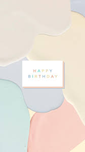 happy birthday dull pastel template
