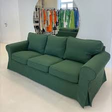 Green Sofa Covers On