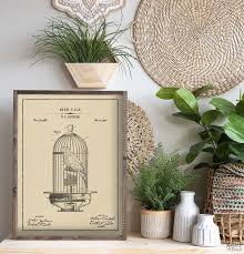 Free Printable Bird Cage Patent Art