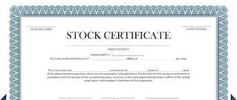 Blank Certificate Forms Common Shares Template Shareholder