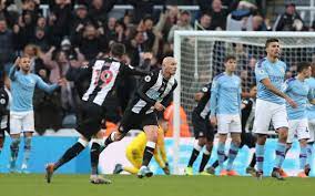 Pep guardiola's men in first action since being confirmed as premier league champions as third choice goalkeeper scott carson starts. Manchester City S Title Hopes Dealt Major Blow As Jonjo Shelvey S Late Screamer Earns Newcastle Draw