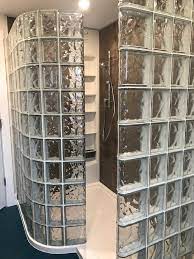 Prefabricated Glass Block Shower Wall