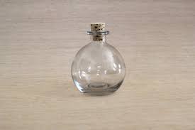 Round Crystal Clear Glass Potion Bottle