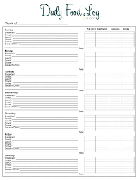 Free Online Food Diary Template Daily Journal Tracker Printable