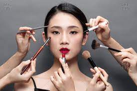 asian model make up stock photos offset