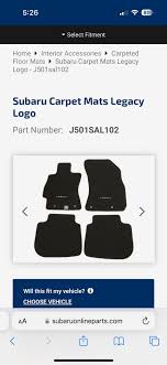 subaru legacy outback car floor mats