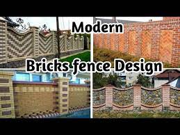 Modern Brick Wall Fence Designs