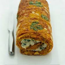 carrot roulade with watercress filling