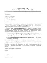 Executive Job Cover Letter Under Fontanacountryinn Com