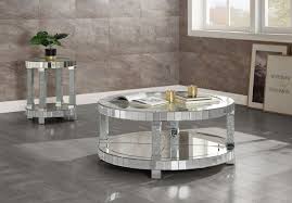88025 Fafia Mirrored Coffee Table Set