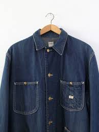 Vintage 50s Lee Barn Coat Mens Denim Work Jacket Denim
