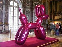 A giant terrier made of flowers stands over forty feet high; Jeff Koons Wikipedia