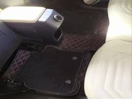 black pu leather 7d car mat for
