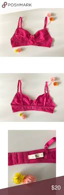 Aerie Lace Bralette Excellent Used Condition Hot Pink Size