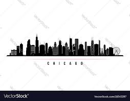 chicago city skyline horizontal banner