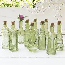 Glass Bottles With Corks Bud Vases