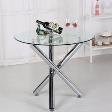 Livingandhome Round Glass Coffee Table