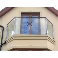 Ss Balcony Glass Railing Glass