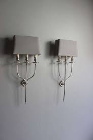 A Smart Pair Of Silver Plate Wall Sconces