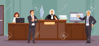 Court Session With Judge, Secretary, Prosecutor And Lawyer. Courtroom,  Vector Illustration Royalty Free Cliparts, Vectors, And Stock Illustration.  Image 127226324.