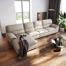 Leather 4 Seat L Shape Sectional Sofa