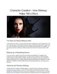 character creation how makeup helps