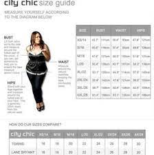 city chic size chart measurements