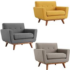Shop our yellow club chairs selection from the world's finest dealers on 1stdibs. Classic Mid Century Modern Tufted Club Chair Arms Yellow Dark Granite Gray Ebay