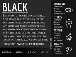 black color meaning the color black
