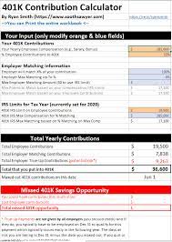 401k employee contribution calculator