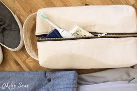 sew a box zipper pouch toiletry bag or